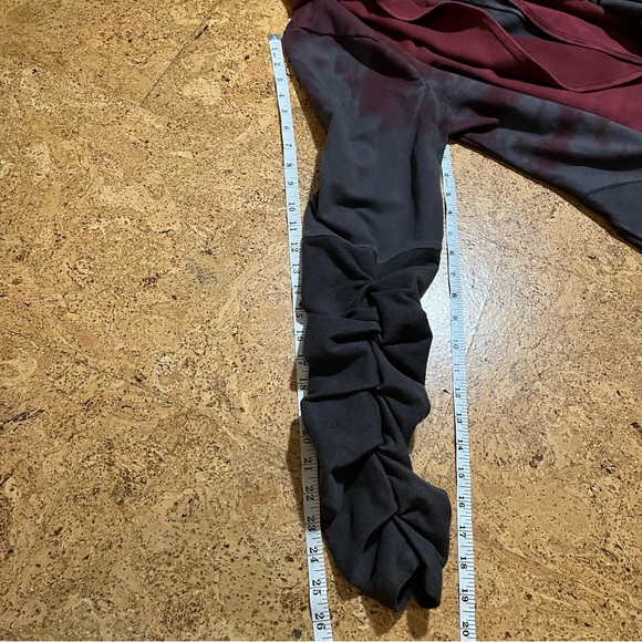 Testimony Los Angeles French Terry Tie Dye Ruched Sleeve Draped Cardigan Sz L - Picture 16 of 16